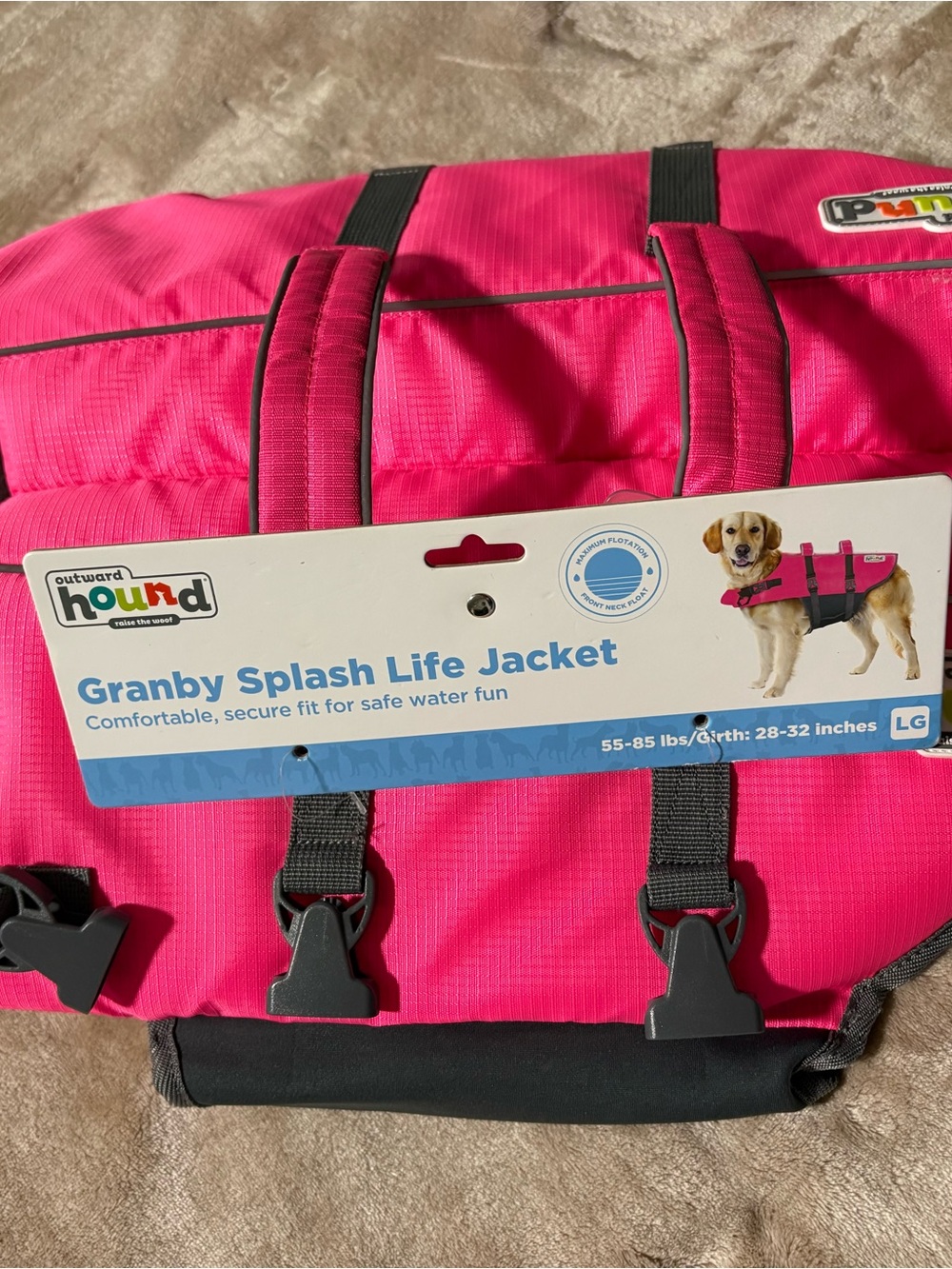 Outward Hound Granby Splash Life Jacket - Hot Pink